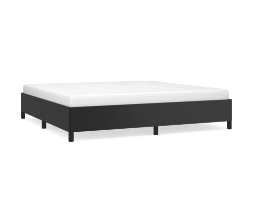 vidaXL Estructura de cama de cuero sintético negro 200x200 cm