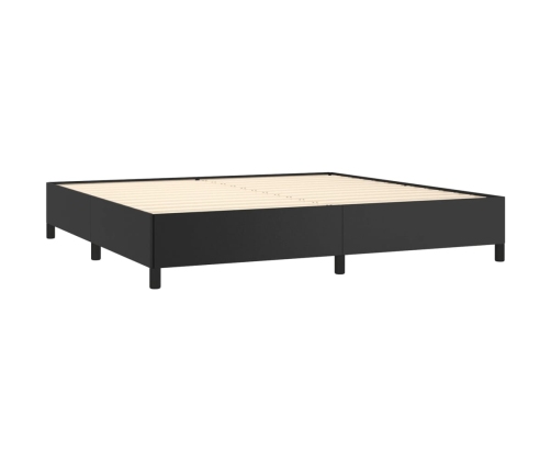 vidaXL Estructura de cama de cuero sintético negro 200x200 cm