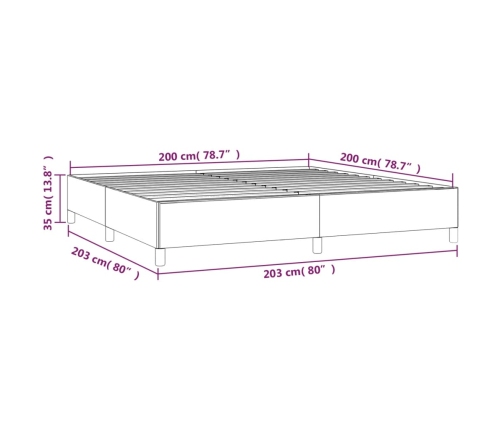 vidaXL Estructura de cama de cuero sintético negro 200x200 cm