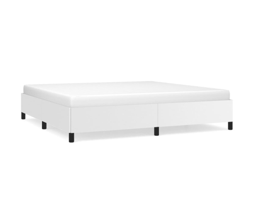 vidaXL Estructura de cama de cuero sintético blanco 200x200 cm