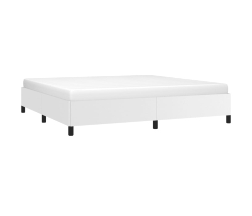 vidaXL Estructura de cama de cuero sintético blanco 200x200 cm