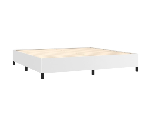 vidaXL Estructura de cama de cuero sintético blanco 200x200 cm