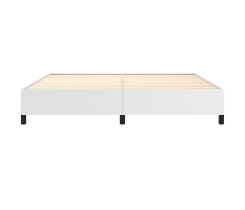 vidaXL Estructura de cama de cuero sintético blanco 200x200 cm