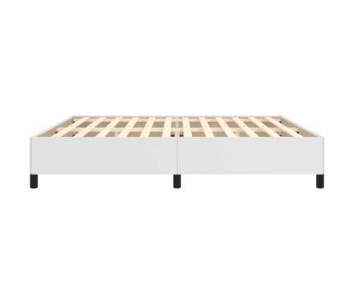 vidaXL Estructura de cama de cuero sintético blanco 200x200 cm