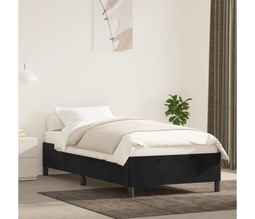 vidaXL Estructura de cama de terciopelo negro 80x200 cm