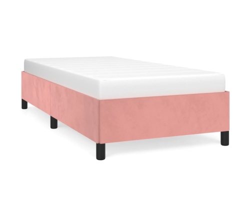 vidaXL Estructura de cama de terciopelo rosa 80x200 cm