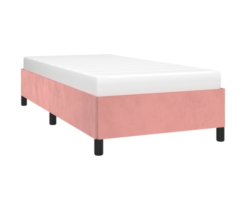 vidaXL Estructura de cama de terciopelo rosa 80x200 cm