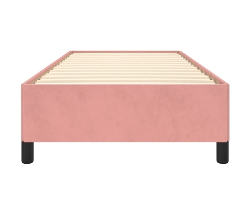 vidaXL Estructura de cama de terciopelo rosa 80x200 cm