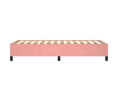 vidaXL Estructura de cama de terciopelo rosa 80x200 cm