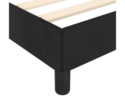 vidaXL Estructura de cama de terciopelo negro 90x190 cm