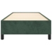 Estructura de cama sin colchón terciopelo verde oscuro 90x190cm