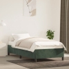 Estructura de cama sin colchón terciopelo verde oscuro 90x190cm