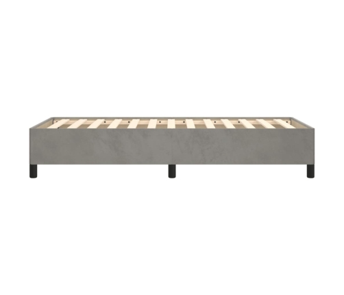 vidaXL Estructura de cama de terciopelo gris claro 90x200 cm