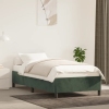 Estructura de cama sin colchón terciopelo verde oscuro 90x200cm