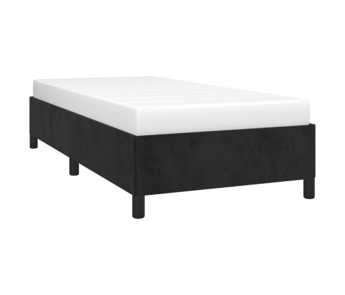 Estructura de cama sin colchón terciopelo negro 100x200 cm