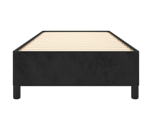 Estructura de cama sin colchón terciopelo negro 100x200 cm