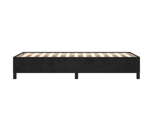 Estructura de cama sin colchón terciopelo negro 100x200 cm
