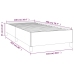 Estructura de cama sin colchón terciopelo negro 100x200 cm