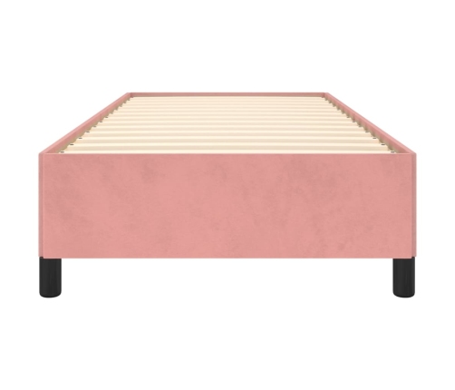 vidaXL Estructura de cama de terciopelo rosa 100x200 cm