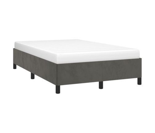 Estructura de cama sin colchón terciopelo gris oscuro 120x200cm