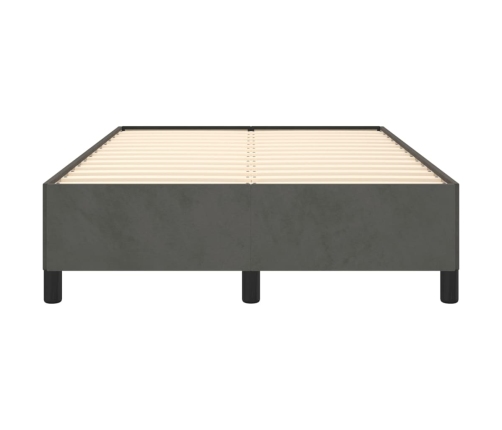 Estructura de cama sin colchón terciopelo gris oscuro 120x200cm