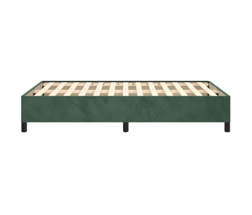 Estructura cama sin colchón terciopelo verde oscuro 120x200 cm