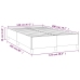 Estructura de cama sin colchón terciopelo rosa 120x200 cm