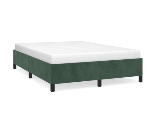 vidaXL Estructura de cama de terciopelo verde 140x190 cm