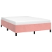 Estructura de cama sin colchón terciopelo rosa 140x200 cm
