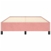 Estructura de cama sin colchón terciopelo rosa 140x200 cm