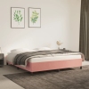 vidaXL Estructura de cama de terciopelo rosa 160x200 cm