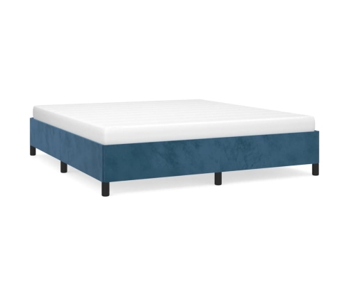 vidaXL Estructura de cama de terciopelo azul 180x200 cm