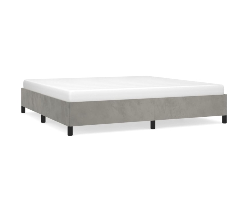 vidaXL Estructura de cama de terciopelo gris claro 180x200 cm