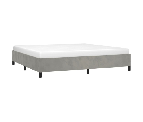 vidaXL Estructura de cama de terciopelo gris claro 180x200 cm