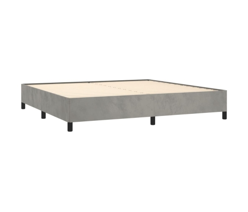 vidaXL Estructura de cama de terciopelo gris claro 180x200 cm