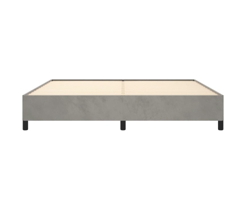 vidaXL Estructura de cama de terciopelo gris claro 180x200 cm