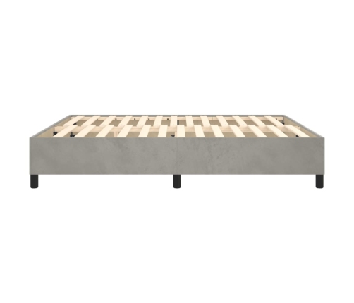 vidaXL Estructura de cama de terciopelo gris claro 180x200 cm