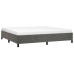 Estructura cama sin colchón terciopelo gris oscuro 200x200 cm