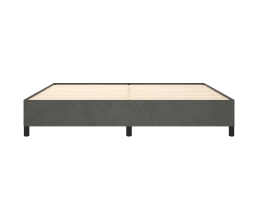 Estructura cama sin colchón terciopelo gris oscuro 200x200 cm