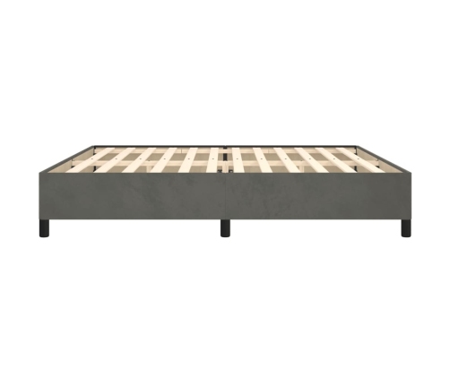 Estructura cama sin colchón terciopelo gris oscuro 200x200 cm