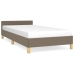 Estructura de cama sin colchón tela gris taupe 100x200 cm