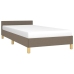 Estructura de cama sin colchón tela gris taupe 100x200 cm