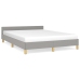Cama sin colchón tela gris claro 140x190 cm