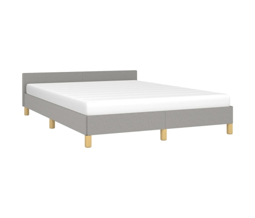 Cama sin colchón tela gris claro 140x190 cm