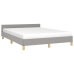 Cama sin colchón tela gris claro 140x190 cm
