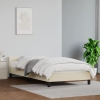 vidaXL Estructura de cama con cabecero cuero sintético crema 80x200 cm