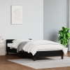 vidaXL Estructura de cama con cabecero cuero sintético negro 90x190 cm