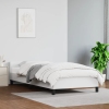 vidaXL Estructura de cama con cabecero cuero sintético blanco 90x200cm