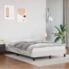 vidaXL Estructura de cama cabecero cuero sintético blanco 120x200 cm