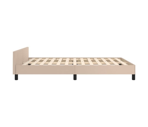 Estructura de cama con cabecero sin colchón capuchino 140x190cm